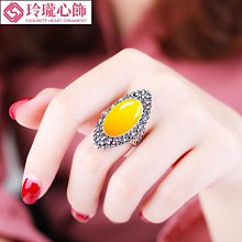 蜜蠟 戒指 蛋面 天然 ❤水晶玉石特賣#B504-4 歷史價格詳細信息