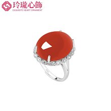 戒指空托女ins潮時尚個性開口指環 高級感潮流鑲嵌蜜蠟翡翠戒指托-玲瓏心飾 歷史價格詳細信息