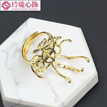 配飾14K水滴天然石戒指歐美時尚簡約開口鈦鋼指環-鴻運飾品 歷史價格詳細信息
