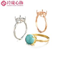 925純銀戒指 法式復古做舊戒子 小眾設計師祖母綠寶石指環 輕奢古風戒指女 博主同款鏤空誇張寬版食指戒 開口戒指-鴻運飾品 歷史價格詳細信息