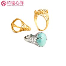 925純銀女款戒指空托個性復古皇冠戒托鑲嵌蜜蠟琥珀瑪瑙銀托12*12-玲瓏心飾 歷史價格詳細信息