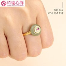 戒托空托925純銀簡約戒指空托手工鑲嵌蜜蠟翡翠戒指托1822方戒托-玲瓏心飾 歷史價格詳細信息