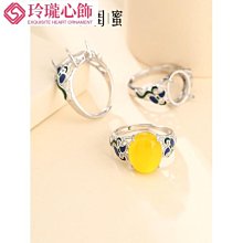 S925純銀男女戒托空托配飾diy戒指托蜜蠟碧玉和田玉戒指空托10*14-玲瓏心飾 歷史價格詳細信息