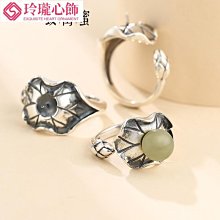 圓珠戒指空托DIY配件 S925純銀戒托女花邊網紅款鑲嵌珍珠銀托8MM-玲瓏心飾 歷史價格詳細信息