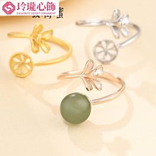 S925純銀簡約開口可調節戒指女款珍珠空托半成品diy配件-玲瓏心飾 歷史價格詳細信息