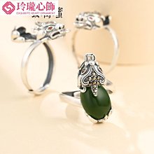 純銀復古貔貅戒指食指開口戒指男士個性潮流嘻哈可調節~玲瓏心飾 歷史價格詳細信息