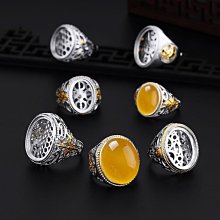 蜜蠟 戒指 蛋面 天然 ❤水晶玉石特賣#B504-4 歷史價格詳細信息