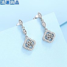 莫桑石耳釘女仿真鉆石耳骨釘牛頭款18k金玫瑰金四爪簡約單鉆耳飾--鴻運飾品 歷史價格詳細信息