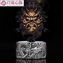 心經戒指 慈元閣s990足銀貔貅戒指男女款情侶對戒開口心經指環 歷史價格詳細信息