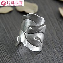 925泰銀戒指 男女個性飾品 國風簡約 情侶指環 復古 蓮年有魚 歷史價格詳細信息