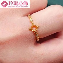 純銀戒指空托S925銀鍍金戒戒指指環圓形4×4mm可調節鑲嵌簡單百搭~玲瓏心飾 價格比較,價格查詢,歷史價格詳細信息