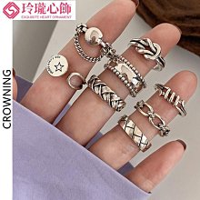 純銀開口戒指網紅時尚ins潮個性食指環單身尾戒食指女小指冷淡風~玲瓏心飾 歷史價格詳細信息