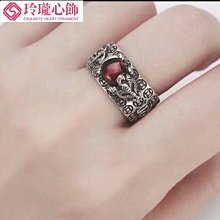 貔貅招財~轉運戒 貔貅戒指男 潮流可轉動  招財好運保平安 轉運戒指 個性情侶戒指 單身指環-滿599免運 歷史價格詳細信息