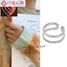 ��韓系可調節小眾設計雙層戒指 s925純銀開口戒指 女生個性銀戒 冷淡風網紅食指戒 簡約氣質~玲瓏心飾 價格比較,價格查詢,歷史價格詳細信息