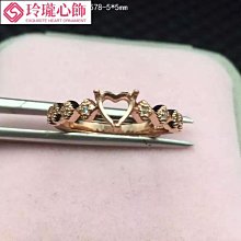 S925純銀戒指空托銀飾日韓鑲嵌翡翠玉石寶石戒面開口圓形戒托 44-玲瓏心飾 歷史價格詳細信息