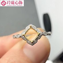 雙色鍍金925純銀鑲嵌紅寶石藍寶石祖母綠戒指空托節日禮物46簡約~玲瓏心飾 歷史價格詳細信息