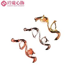 s925銀戒指空托時尚多規格玉石翡翠戒托女活圈4*65*76*87*98*10mm 歷史價格詳細信息