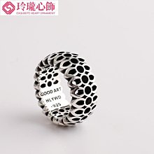 925純銀good戒指女時尚個性小眾設計蹦迪指環網紅ins風~玲瓏心飾 歷史價格詳細信息