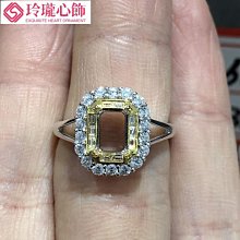 925純銀戒指空托時尚男款方形網紅diy戒托蜜蠟和田玉石銀托11-玲瓏心飾 歷史價格詳細信息