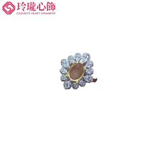 925純銀鍍金雙色戒指空托簡約潮銀飾精工鑲嵌豪華戒指空托水滴57~玲瓏心飾 歷史價格詳細信息