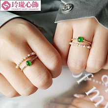 s925銀鑲珍珠戒指女ins風電鍍黃金色女指環個性潮流手飾-哈囉好物 歷史價格詳細信息