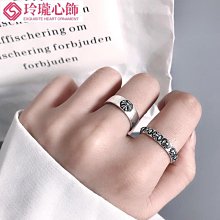 日韓925韓版純銀戒指INS北歐風簡約長方綠鑽女銀指環戒子飾品-鴻運飾品 歷史價格詳細信息