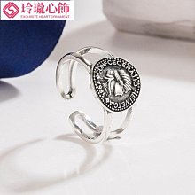 ins個性飾品s925純銀不規則褶皺肌理指環韓系東大門凹面開口戒指 歷史價格詳細信息