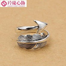 情侶戒指印第安人戒指純銀飾品節禮物羽毛情人情侶對戒韓版女開口指環復古風 歷史價格詳細信息