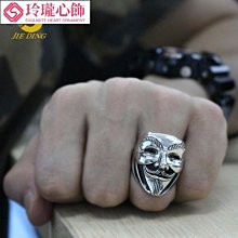 男士925純銀戒指環潮人紙紋韓版銀飾品簡約INS冷淡風男女戒子-鴻運飾品 歷史價格詳細信息