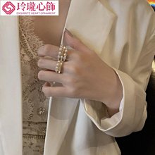 韓國戒指女時尚個性輕奢網紅純銀韓版冷淡風食指小眾設計精致指環~玲瓏心飾 歷史價格詳細信息