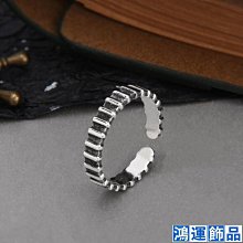 韓國東大門925純銀字母笑臉開口戒指女簡約街頭十字架鏈條戒子潮-鴻運飾品 歷史價格詳細信息