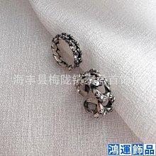 925純銀朋克潮流浮雕戒指一半浮雕一半光面ins網紅創意指環泰銀~玲瓏心飾 歷史價格詳細信息