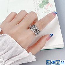 925純銀圓圈戒指男女款開口個性復古原創設計寬版指環食指尾戒子-鴻運飾品 價格比較,價格查詢,歷史價格詳細信息
