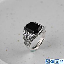 黑石戒指男女時尚簡約鈦鋼指環潮人霸氣食指尾戒學生個性飾品-鴻運飾品 歷史價格詳細信息