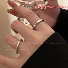戒指銀色素圈戒指三件套女冷淡風簡約氣質百搭食指戒ins網紅個性尾戒 歷史價格詳細信息