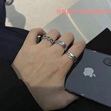 女戒指朋克通用鑲鉆鋯石船錨套裝指環戒指男女S925明星街拍 歷史價格詳細信息