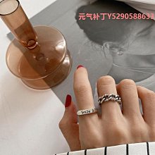 S925銀重工雙C東大門ins網紅大氣個性銀戒指食指指環時尚戒子禮物-雙喜生活館 歷史價格詳細信息
