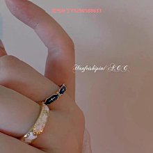 戒指琺瑯白色花紋戒指十字架藍釉戒指氣質滴油小眾設計感ins韓版女戒 歷史價格詳細信息