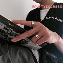 戒指鈦鋼不褪色潮流黑暗系INS純銀色圓光面圈圈簡約情侶戒指男女小眾 歷史價格詳細信息