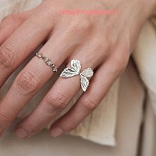 蝴蝶戒指女ins不掉色潮酷女小眾設計輕奢開口可調節女款高級指環 歷史價格詳細信息