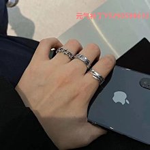 戒指套裝 冷淡風食指戒指女ins潮嘻哈時尚個性復古開口戒指女小眾設計 歷史價格詳細信息