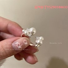 戒指珍珠鋯石開口戒指女款輕奢高級感食指戒ins小眾設計個性裝飾指環 價格比較,價格查詢,歷史價格詳細信息