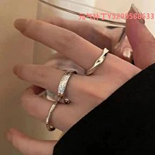 極簡風素圈細戒指女輕奢小眾設計高級感食指戒時尚個性套裝戒指 歷史價格詳細信息