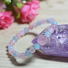 {  石 曜 } 粉晶 海藍寶 水晶手鍊 運費可合併 W-10 歷史價格詳細信息