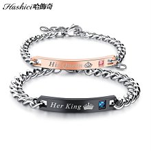 鈦鋼情侶手環 情侶手鍊 情人手環 情侶手鐲 情人節禮物 可搭對鍊 刻字 單只價【CKY731】哈飾奇 歷史價格詳細信息