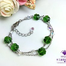 Landy House【手工創意設計精品】奧地利水晶元素~時尚蜜桃珍珠耳環 歷史價格詳細信息