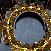 古董收藏古玩藝品/香檳黃水晶鑽石切面手鍊/大小請看手比例/直徑1公分重24公克/男女皆可配戴 歷史價格詳細信息