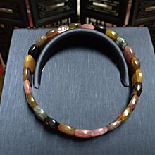 古董收藏古玩藝品/西瓜碧璽手排/大小請看手比例/面寬1.4公分重23公克 歷史價格詳細信息