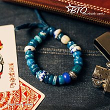 BTO【handmade works】職人手作系列 民族風格印地安黑紅琉璃貿易珠配響尾蛇珠串手環 手鍊 #B10 歷史價格詳細信息