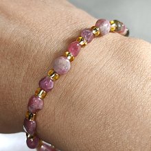 天然碧璽小多寶彩虹手鍊總重6.87gc位是一顆帕藍桶形回紋隔珠925銀鍍金的 收藏老物件 歷史價格詳細信息